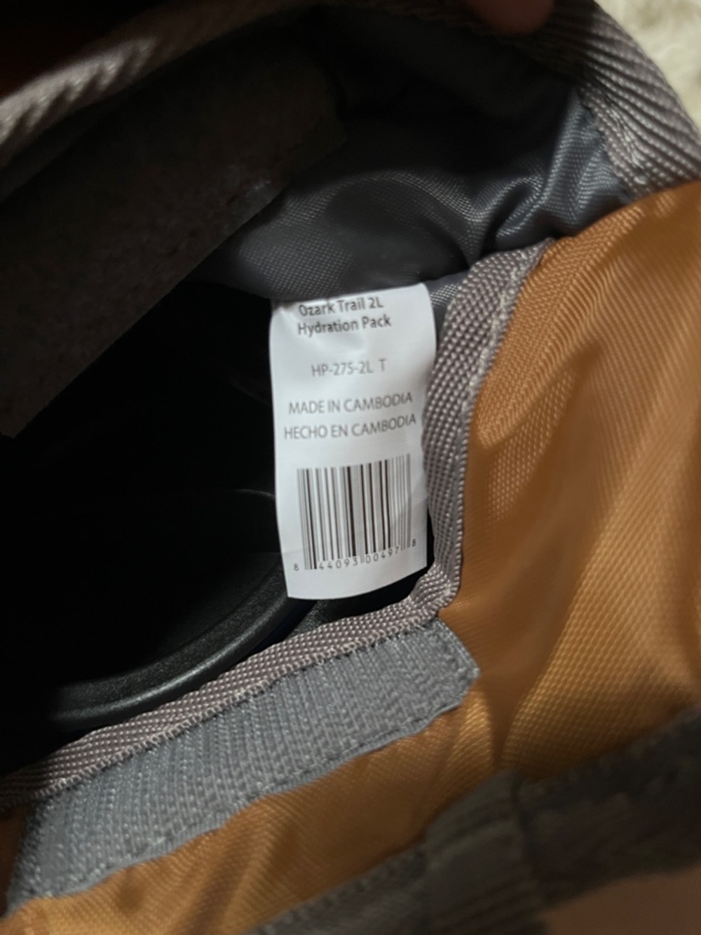 Ozark Trail Men's Hydration Pack in Brown and Gray - Picture 2 of 3